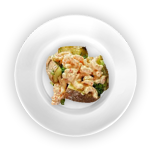 Baked Potato With Prawn Marie Rose & Salad 